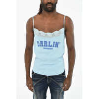 Maiouri Ribbed Tank Top With Lace Barbati