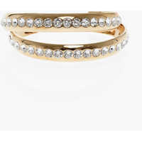 Bratari AMINA MUADDI Dama - Bratari AMINA MUADDI Golden Metal Jahleel Open Bangle Bracelet Embellished With R Gold Femei (BM 19606103) - B-mall.ro