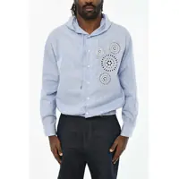 Camasi casual Striped Cropped Shirt With Hood Barbati