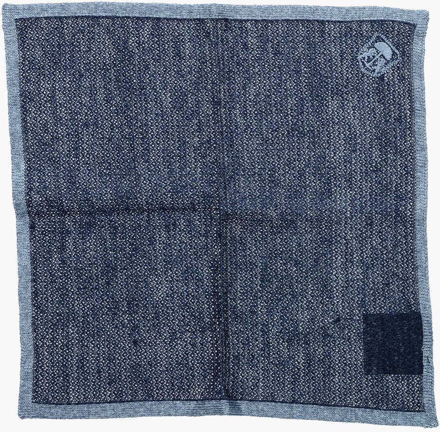 Esarfe CORNELIANI Linen And Silk Pocket Square With Contrasting Edge Blue Barbati (BM 19606133) 1