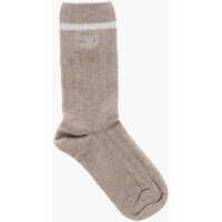 Sosete Cashmere Blend Long Socks With Ton On Ton Monogram Femei