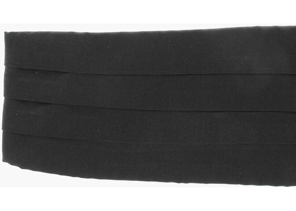Curele CORNELIANI Pleated Satin Cummerbund Black Barbati (BM 19606145) 2