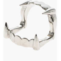 Bratari Polished Metal Vampire Teeth Bracelet Barbati