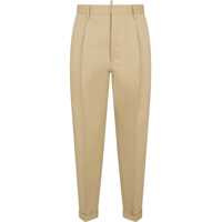 Pantaloni casual Cotton Gabardine Single Pleat Pants With Hidden Closure Barbati