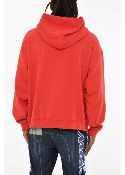 Bluze de trening DSQUARED2 Fleeced Cotton Sweatshirt With Zip And Hood Red Barbati (BM 19606157) 2