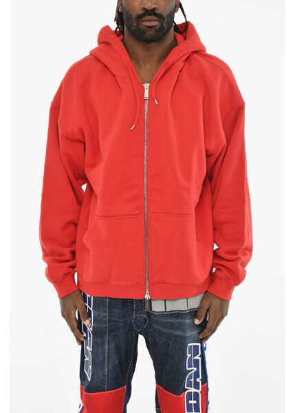 Bluze de trening DSQUARED2 Fleeced Cotton Sweatshirt With Zip And Hood Red Barbati (BM 19606157) 1