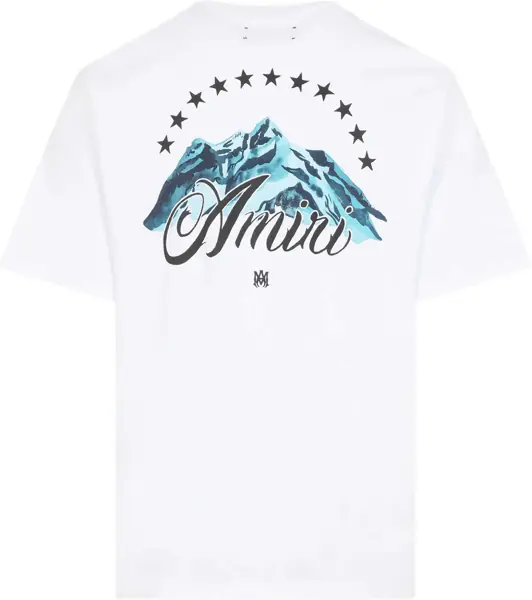 Tricouri AMIRI Mountain T-shirt WHITE Barbati (BM 19606277) 2