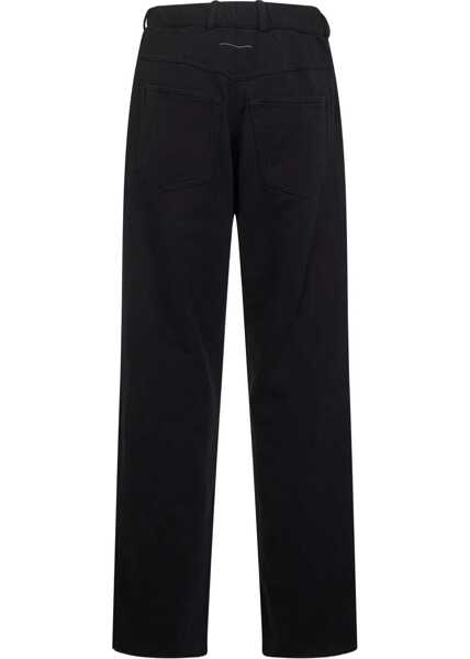 Pantaloni casual MM6 Maison Margiela Cotton track Pants BLACK Femei (BM 19606280) 2