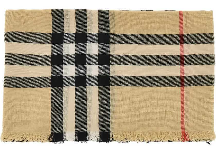 Esarfe Burberry Check wool Scarf SAND Femei (BM 19606286) 2