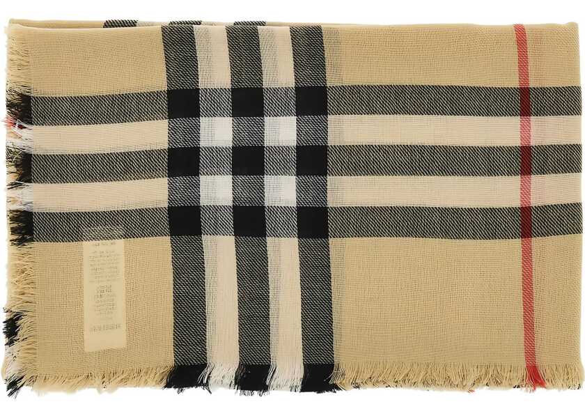 Esarfe Burberry Check wool Scarf SAND Femei (BM 19606286) 1