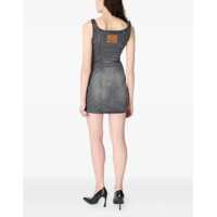 Imbracaminte MARINE SERRE Dama - Rochii MARINE SERRE Moon Laser Denim Sleeveless Mini Dress DARK GREY Femei (BM 19606295) - B-mall.ro