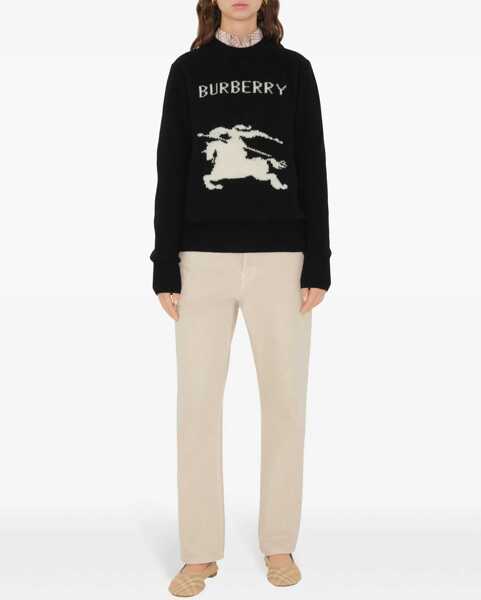 Pulovere casual Burberry EKD knit Crewneck BLACK Femei (BM 19606301) 2