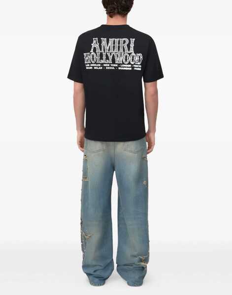 Tricouri AMIRI Hollywood logo T-shirt BLACK Barbati (BM 19606304) 3
