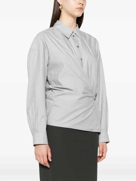 Bluze LEMAIRE Straight Twisted Collar Shirt GREY Femei (BM 19610552) 3