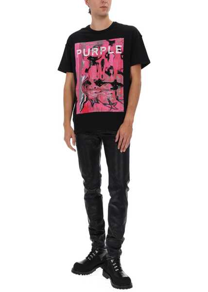 Tricouri PURPLE BRAND T-Shirt With Print BLACK Barbati (BM 19610567) 2