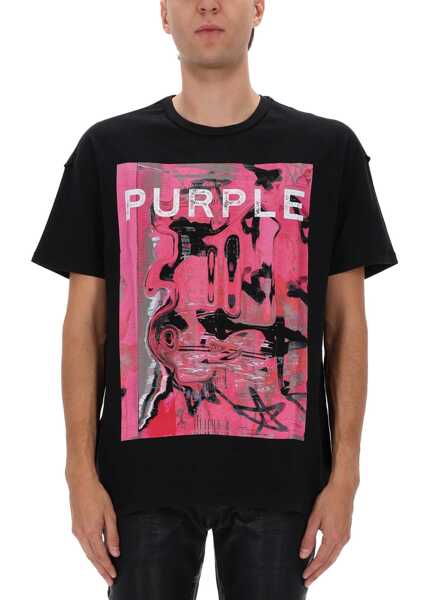 Tricouri PURPLE BRAND T-Shirt With Print BLACK Barbati (BM 19610567) 3