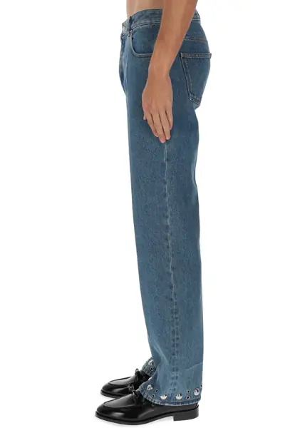 Blugi drepti Valentino Garavani Jeans With Metal Details DENIM Barbati (BM 19610609) 3