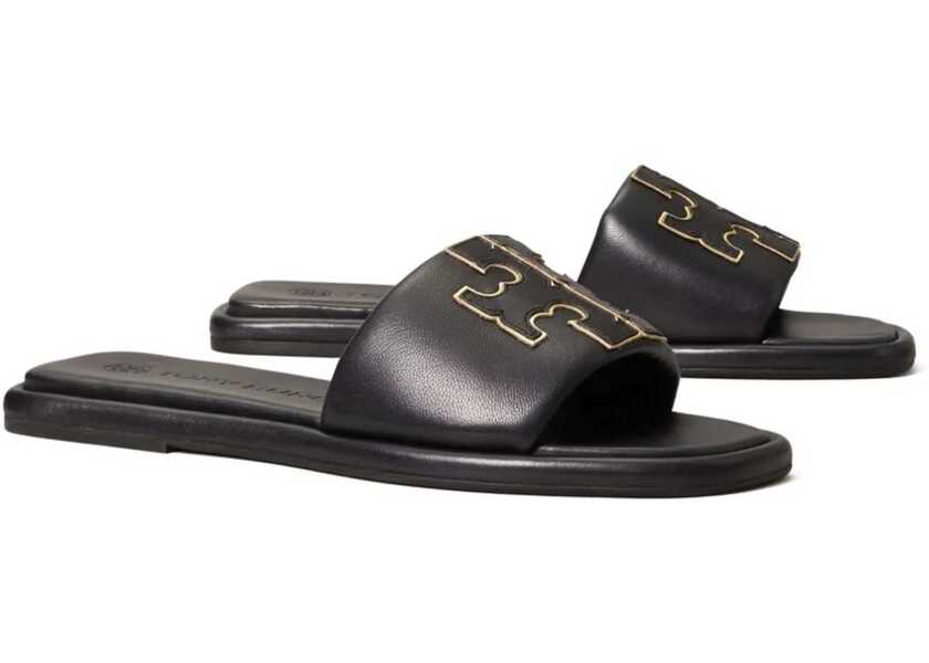 Balerini Tory Burch Sandal Slider Bouble T BLACK Femei (BM 19610612) 2