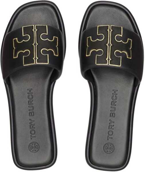 Balerini Tory Burch Sandal Slider Bouble T BLACK Femei (BM 19610612) 4