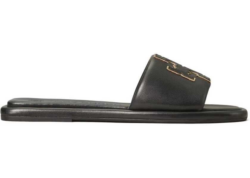 Balerini Tory Burch Sandal Slider Bouble T BLACK Femei (BM 19610612) 1