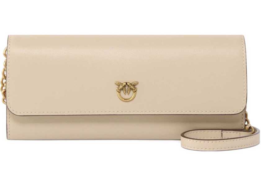 Portofele Pinko Wallet With Shoulder Strap BEIGE Femei (BM 19610630) 1