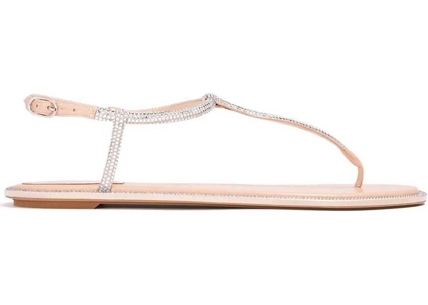 Sandale Rene Caovilla Diana Sandals with crystals BEIGE SATIN/G.SHADOW STRASS Femei (BM 19610936) 1