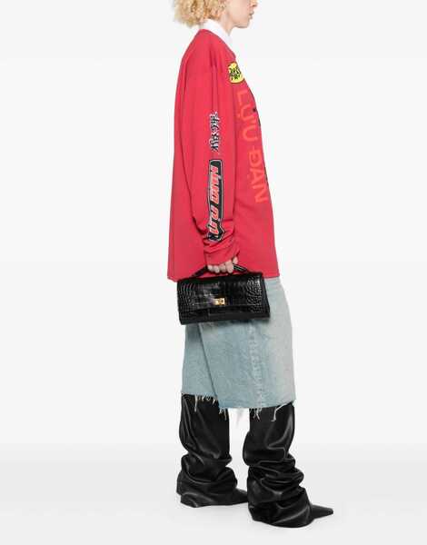 Genti Balenciaga Bel Air Small Clutch With Shoulder Strap BLACK Femei (BM 19610987) 2