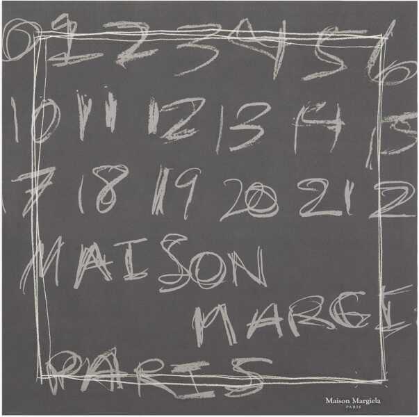 Esarfe Maison Margiela Numerical silk Scarf GRAPHITE Barbati (BM 19611014) 2