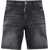 DSQUARED2 Washed Marine Shorts BLACK