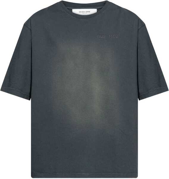 Tricouri Golden Goose Journey unisex T-shirt BLEACHED WASHED BLACK Barbati (BM 19611032) 1