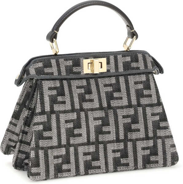 Genti de mana Fendi FF Peekaboo ISeeU Handbag NEROBLU NOTTEOS Femei (BM 19611044) 3