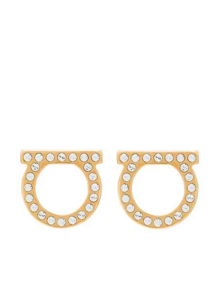 Cercei Ferragamo Gancini Crystals earrings Gold Femei (BM 19611921) 1