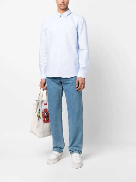 Camasi casual A.P.C. Greg cotton shirt Light blue Barbati (BM 19611942) 2