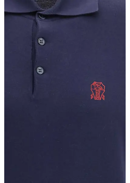 Tricouri Polo Brunello Cucinelli Short-sleeved Polo NAVY Barbati (BM 19615574) 3