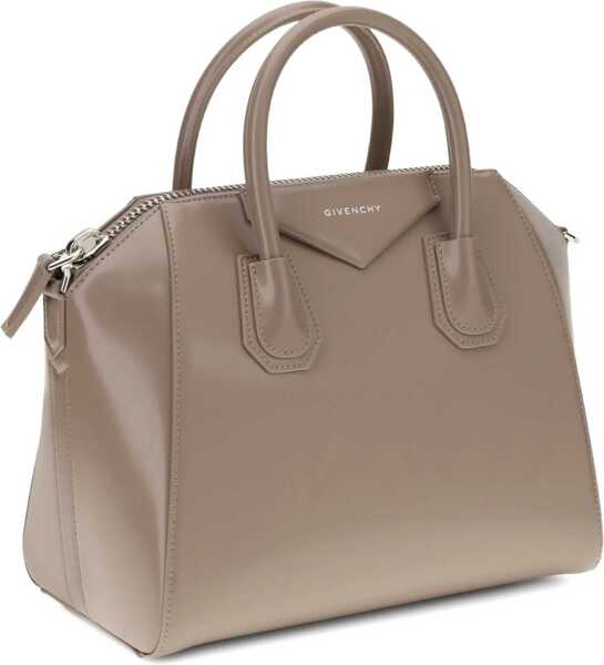 Genti de mana Givenchy Antigona small leather Box Handbag TAUPE Femei (BM 19615601) 3