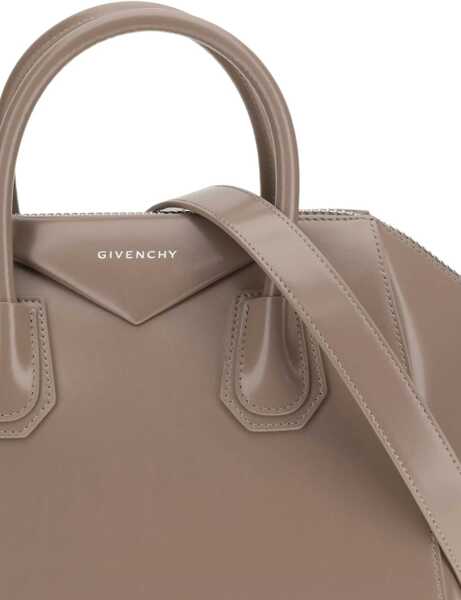 Genti de mana Givenchy Antigona small leather Box Handbag TAUPE Femei (BM 19615601) 4