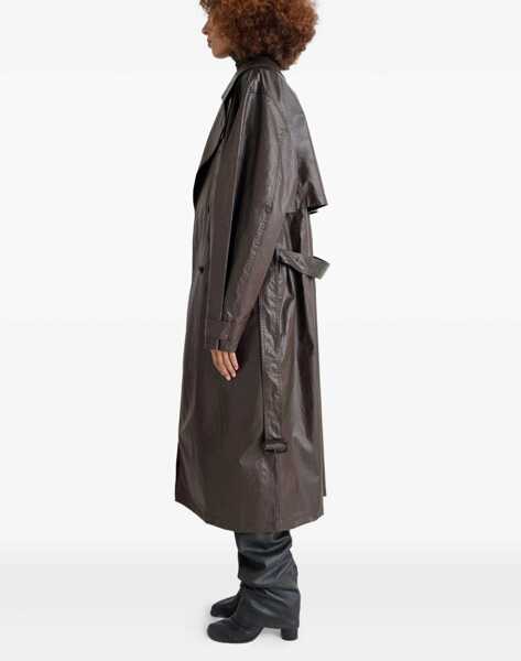 Trenciuri LEMAIRE Double-Breasted Trench Jacket BORDEAUX Femei (BM 19616189) 3