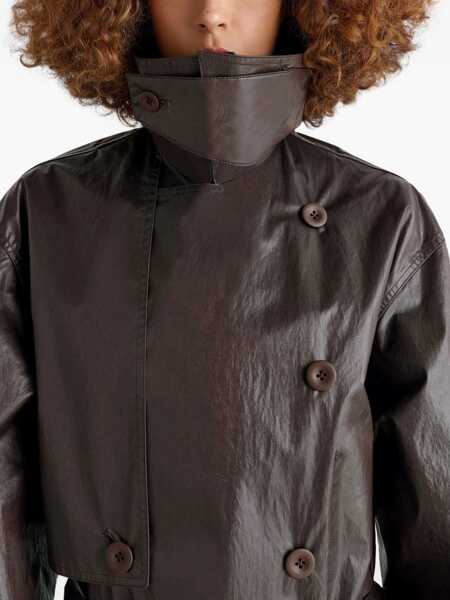 Trenciuri LEMAIRE Double-Breasted Trench Jacket BORDEAUX Femei (BM 19616189) 5