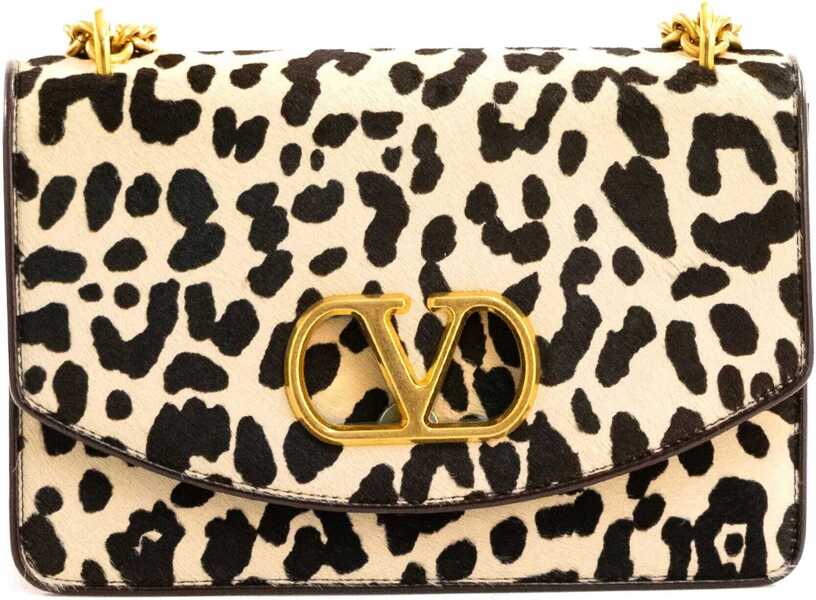 Genti de umar Valentino Garavani Animalier pony effect Shoulder Bag NATURALE-TESTA DI MORO/OAK BROWN Femei (BM 19616264) 1