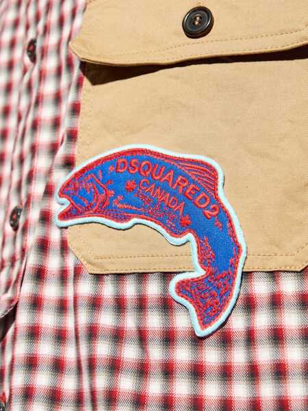 Camasi casual DSQUARED2 Check Cotton Shirt With Classic Collar Multicolor Barbati (BM 19616306) 5