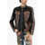DSQUARED2 Satin Two-Tone Jacket With Zip Sleeve Brown