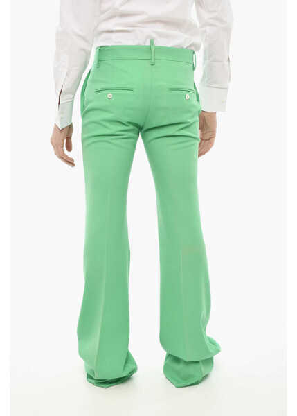 Pantaloni casual DSQUARED2 Virgin Wool Single Pleated Pants Green Barbati (BM 19616387) 2