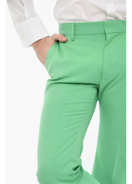 Pantaloni casual DSQUARED2 Virgin Wool Single Pleated Pants Green Barbati (BM 19616387) 3