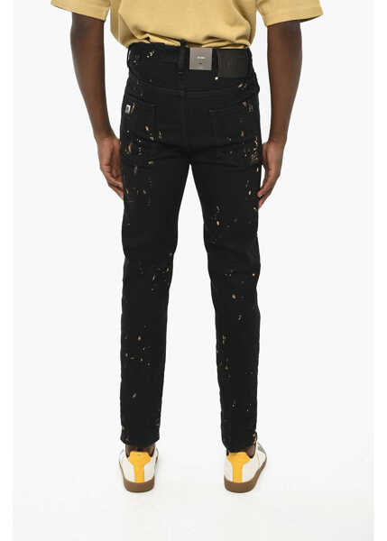 Blugi drepti DSQUARED2 Icon Acid Wash Effect Dark Wash Jeans 18Cm Black Barbati (BM 19616432) 2