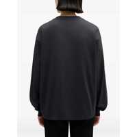 Hanorace Dama - Hanorace Ganni Poddle cotton crewneck sweatshirt Black Femei (BM 19616577) - B-mall.ro