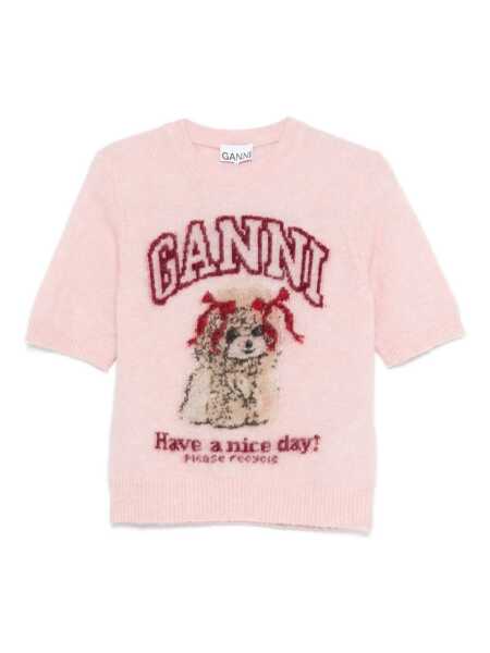 Pulovere Ganni Alpaca blend crewneck sweater Pink Femei (BM 19616604) 1