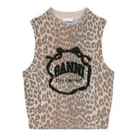 Pulovere casual Wool vest with logo Femei