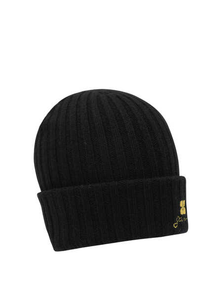 Caciuli Ganni Wool blend beanie Black Femei (BM 19616658) 2
