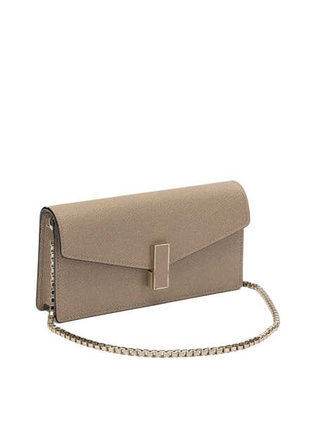 Genti plic VALEXTRA Clutch Iside with chain Beige Femei (BM 19616727) 2