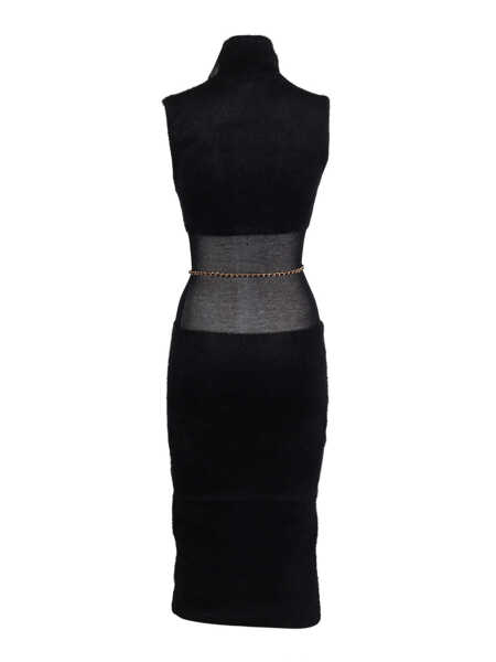 Rochii Elisabetta Franchi WOMANS KNITTED DRESS WITH BELT Black   Femei (BM 19621578) 2